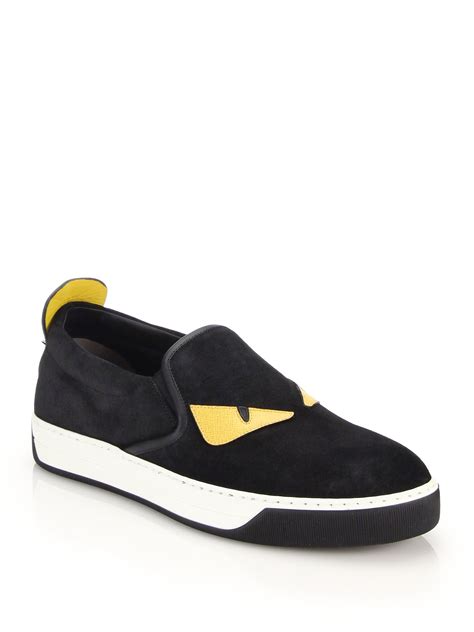 slip on fendi monster feminino|Fendi Monster Slip On Sneakers In Black Leather .